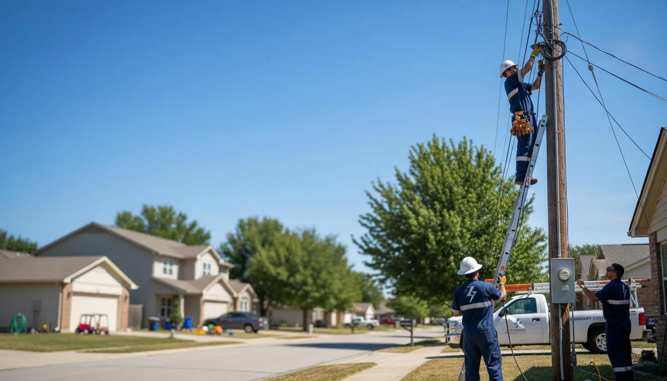 Residential electrician providing installation services in Fullerton, ND